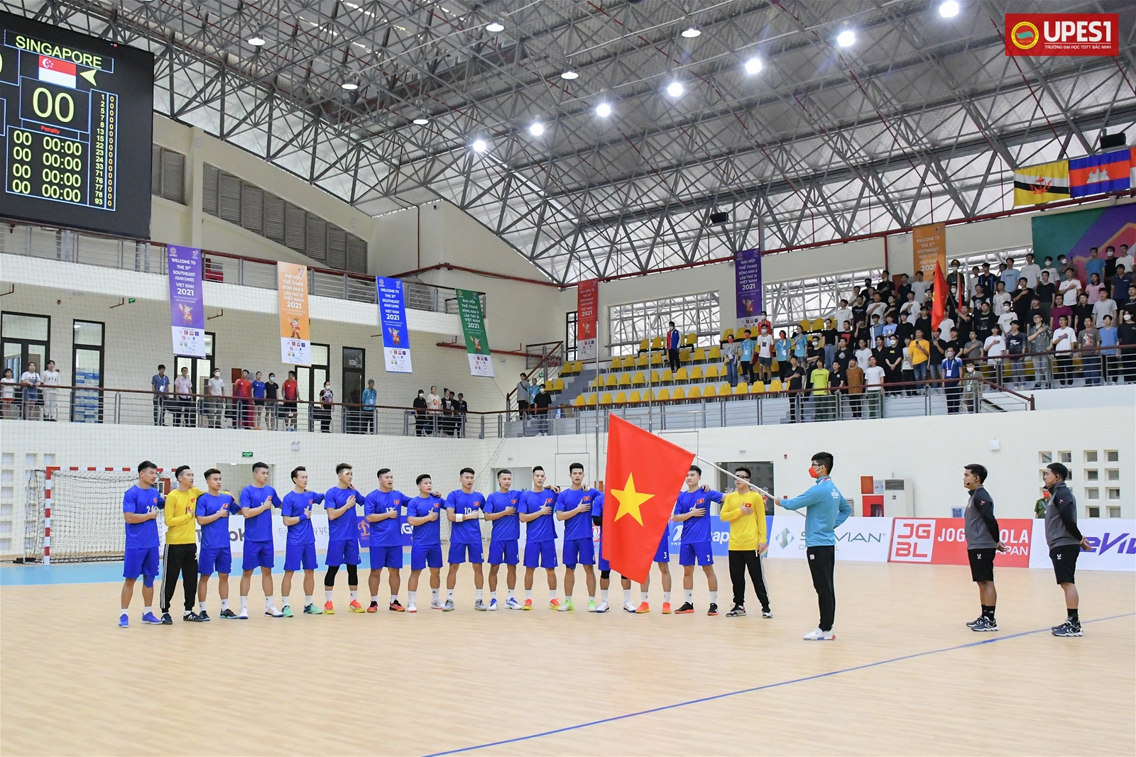 Đội tuyển nam Bóng ném trong nhà Việt Nam giành huy chương vàng sớm trước một vòng đấu