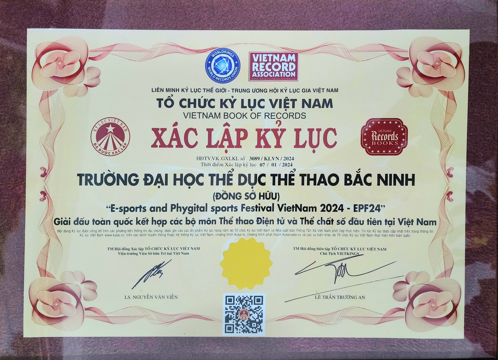 Xác lập kỷ lục Việt Nam cho Trường Đại học Thể dục thể thao Bắc Ninh