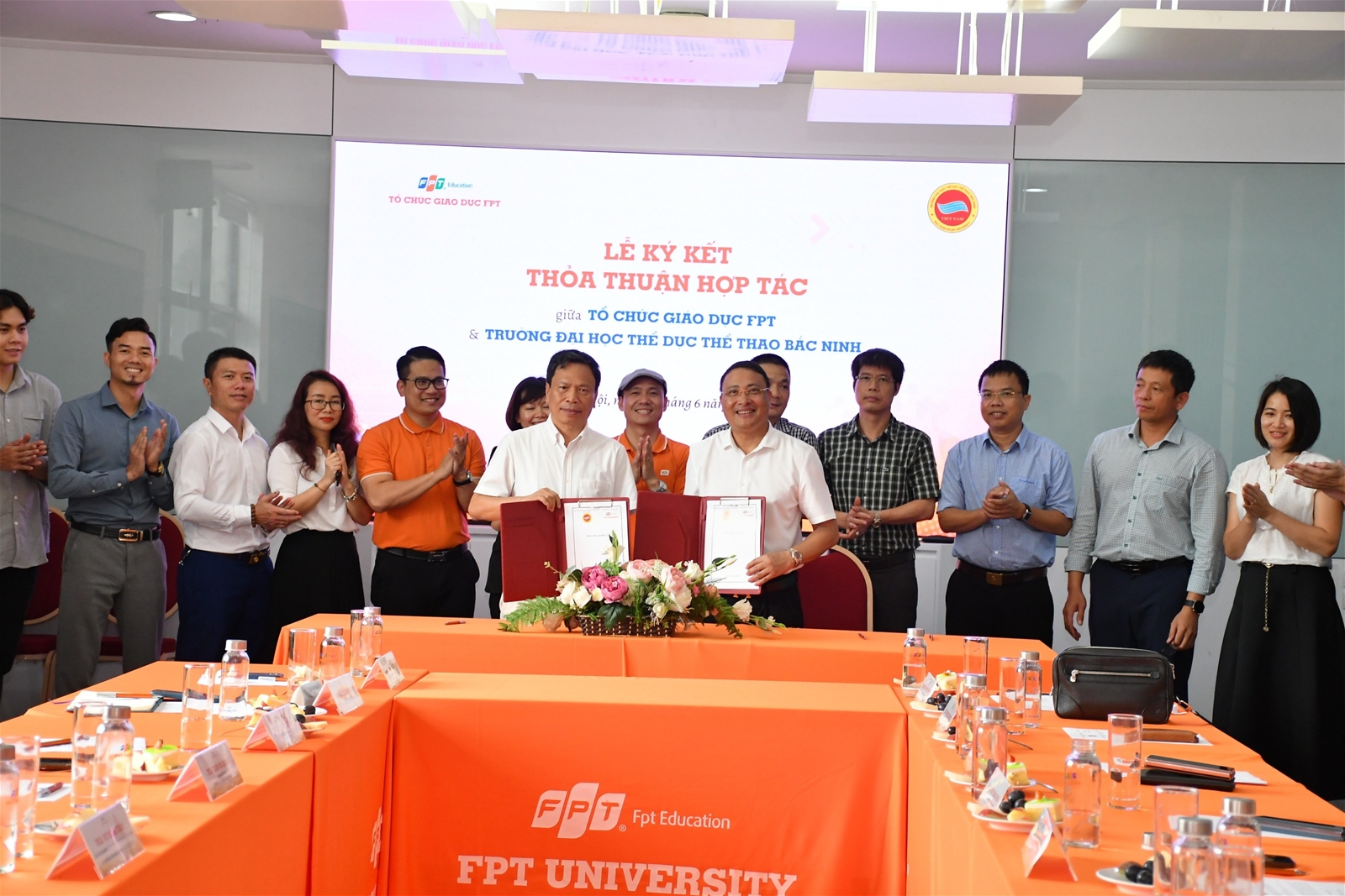 Lễ ký kết Biên bản thỏa thuận hợp tác giữa Tổ chức giáo dục FPT và Trường Đại học TDTT Bắc Ninh