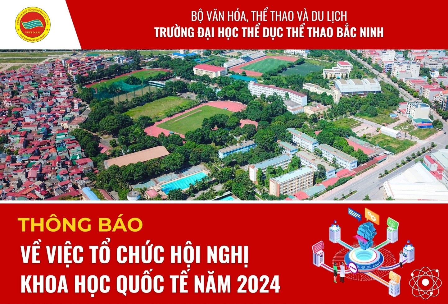 Thông báo số 3 về việc tổ chức hội nghị khoa học quốc tế năm 2024