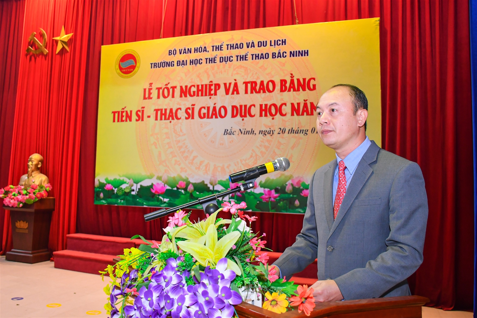 Trường Đại học TDTT Bắc Ninh tổ chức thành công Lễ Kỷ niệm 64 năm thành lập Trường, 62 năm ngày Bác Hồ về thăm Trường