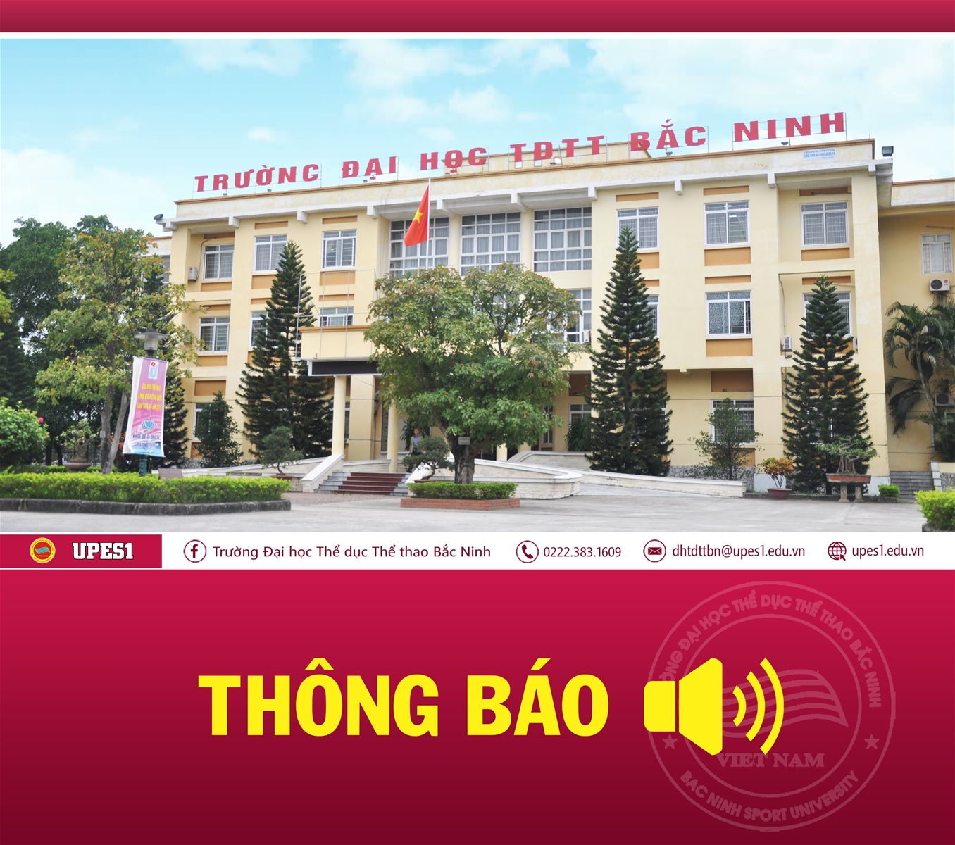 Thông báo về việc tổ chức Đại hội Đoàn các cấp, tiến tới tổ chức Đại hội đại biểu Đoàn TNCS Hồ Chí Minh Trường Đại học TDTT Bắc Ninh lần thứ XXVIII, nhiệm kỳ 2022-2024