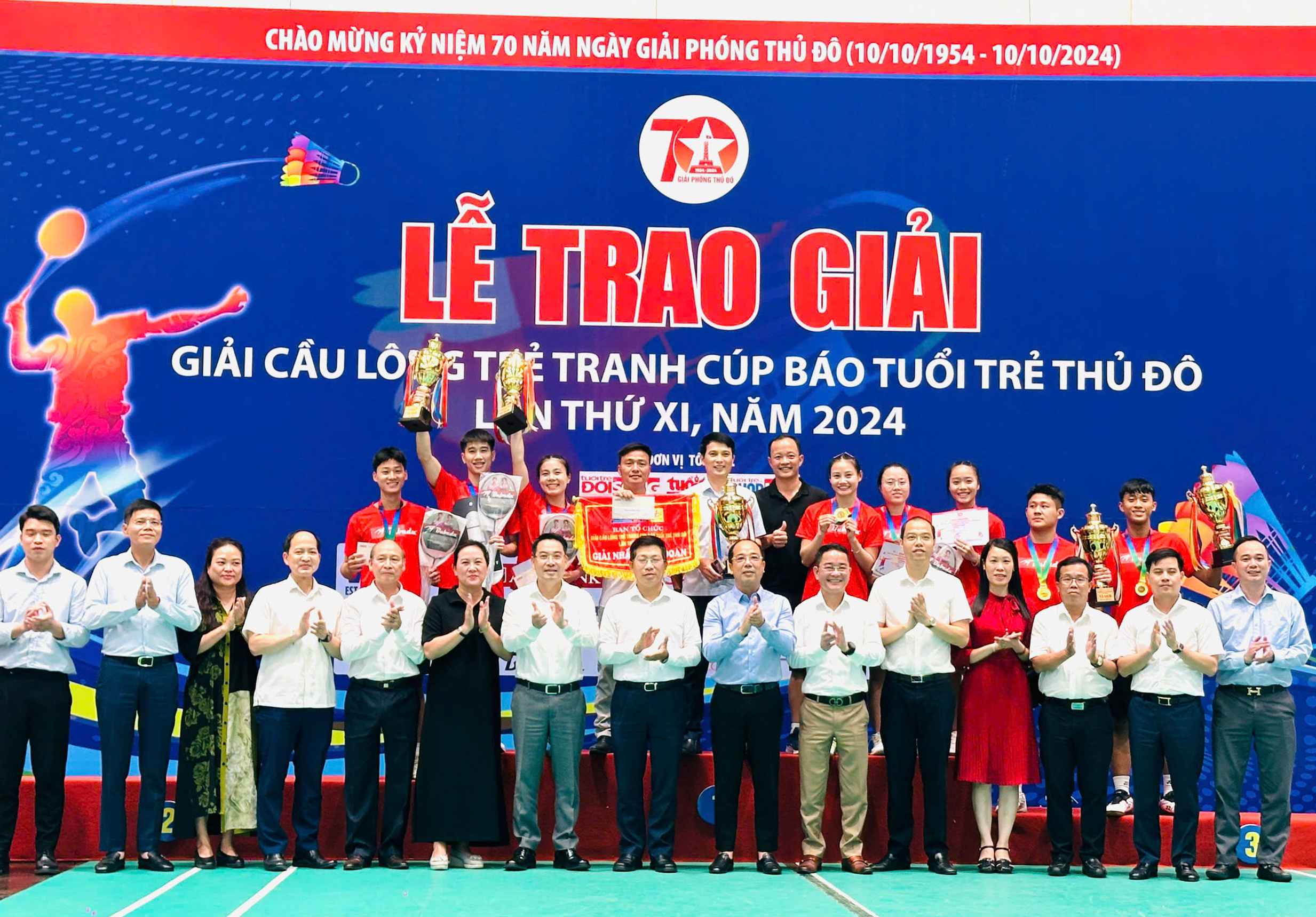 Trường Đại học TDTT Bắc Ninh nhất toàn đoàn tại Giải cầu lông trẻ tranh Cúp báo Tuổi trẻ Thủ đô lần thứ XI – năm 2024