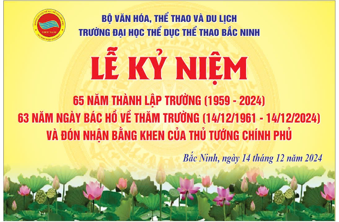 Lễ Kỷ niệm 65 năm thành lập Trường (1959-2024), 63 năm ngày Bác Hồ về thăm Trường (14/12/1961-14/12/2024) và Đón nhận Bằng khen của Thủ tướng Chính phủ