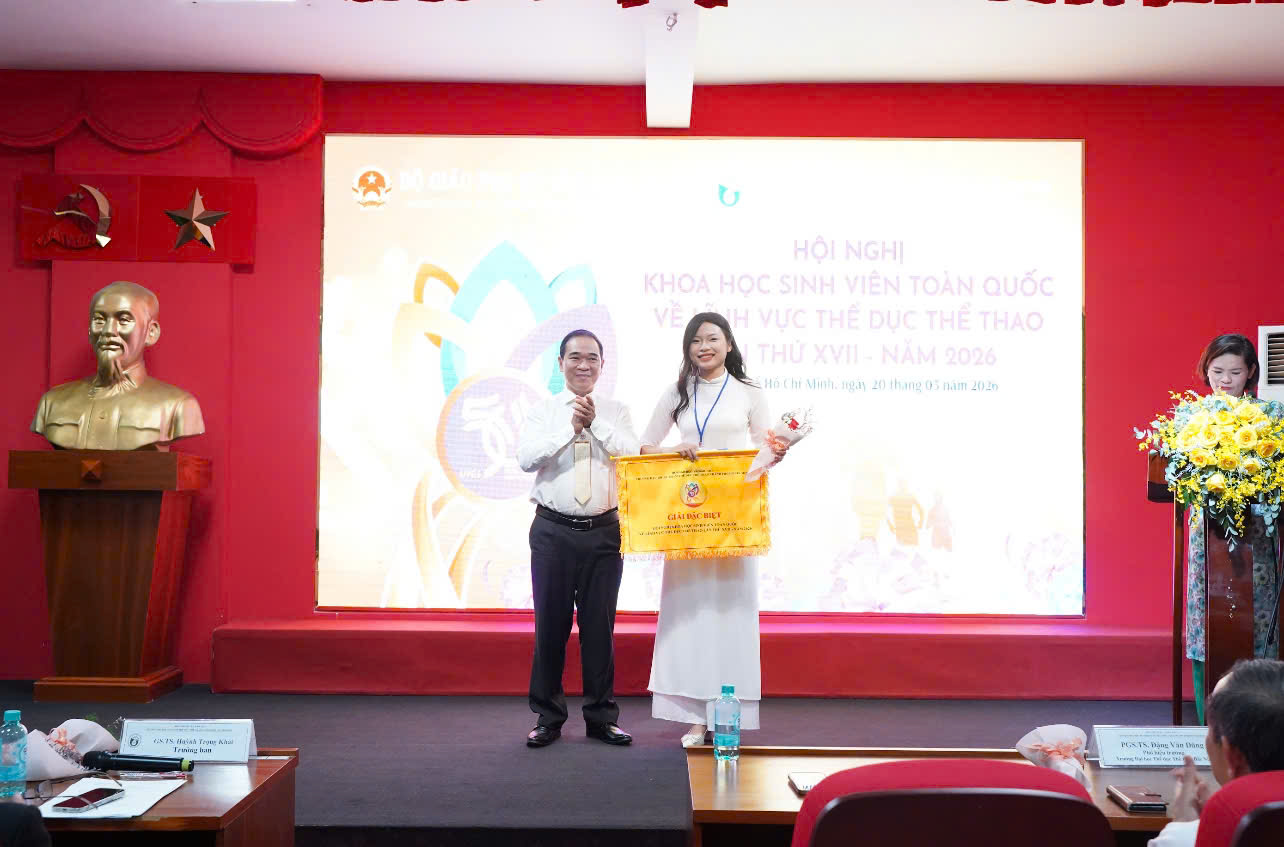 Sinh viên Trường Đại học Thể dục thể thao Bắc Ninh khẳng định vị thế tại Hội nghị nghiên cứu khoa học sinh viên toàn quốc về lĩnh vực TDTT năm 2026