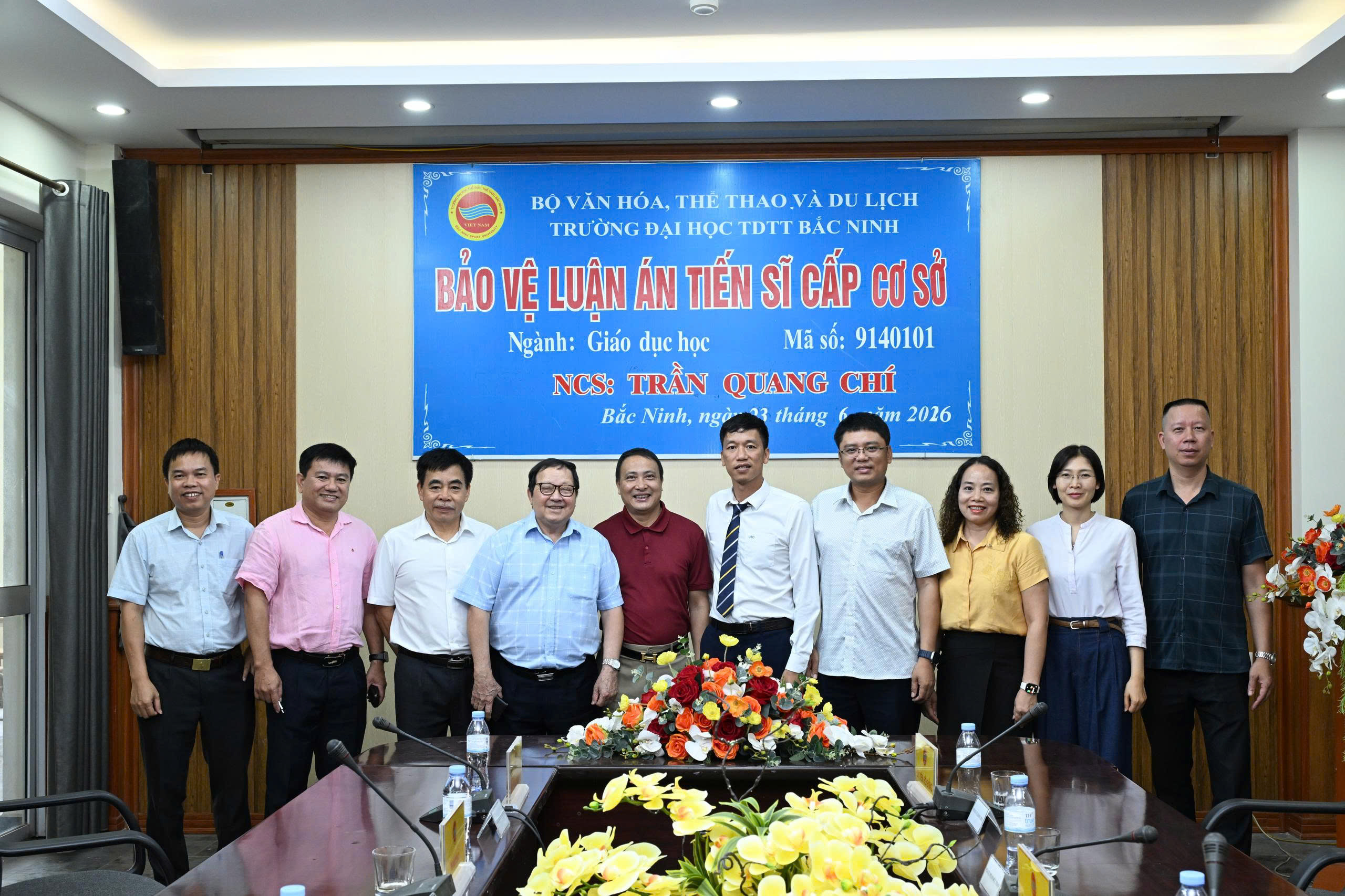 Nghiên cứu sinh Trần Quang Chí bảo vệ thành công luận án tiến sĩ cấp cơ sở