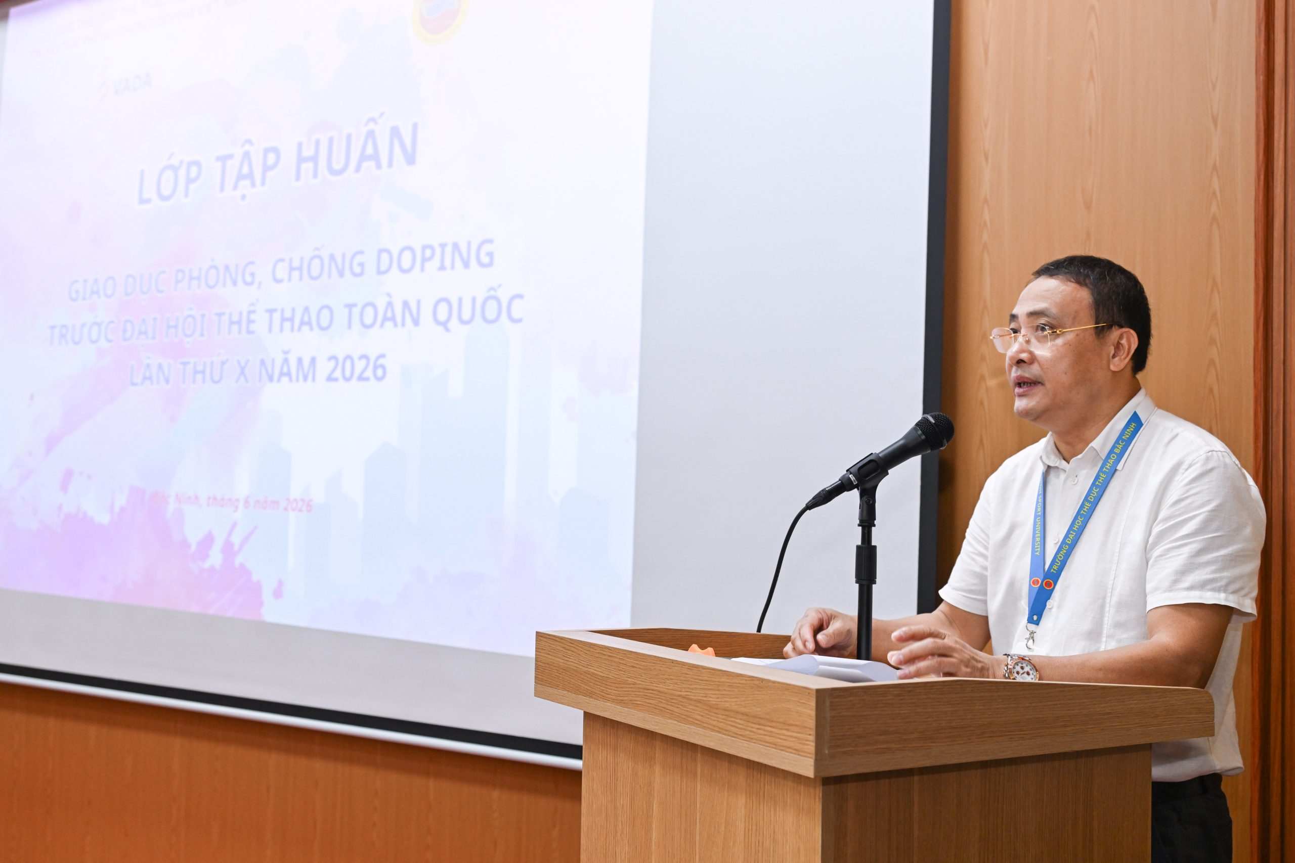 Trường Đại học Thể dục Thể thao Bắc Ninh tổ chức lớp tập huấn giáo dục phòng, chống doping trước Đại hội Thể thao toàn quốc lần thứ X năm 2026